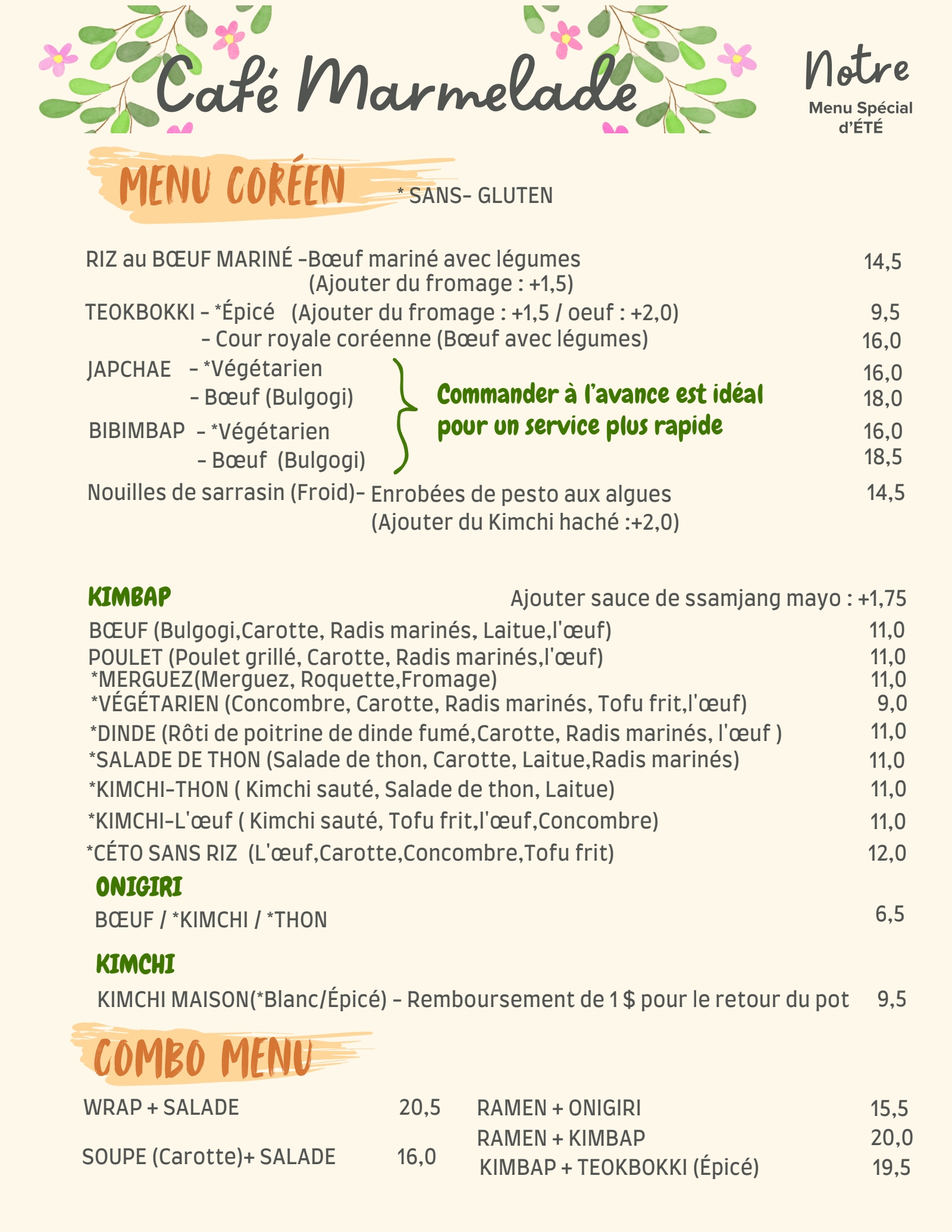 Menu page 2